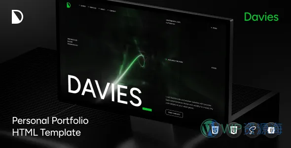 Davies-HTML个人作品集模板插图-WP资源海 Davies-HTML个人作品集模板