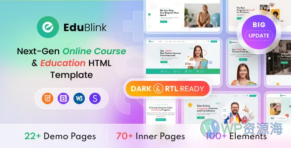 EduBlink:新一代教育HTML模板插图-WP资源海 EduBlink:新一代教育HTML模板