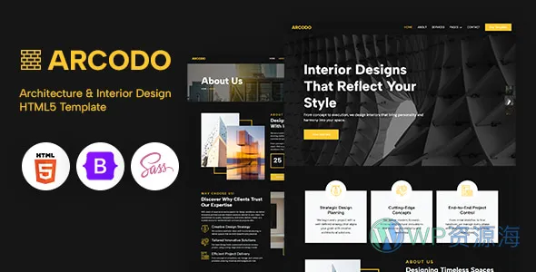 Arcodo 建筑与室内设计 HTML5 模板插图-WP资源海 Arcodo 建筑与室内设计 HTML5 模板