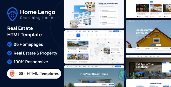 Homelengo 房产 HTML 模板插图-WP资源海 Homelengo 房产 HTML 模板