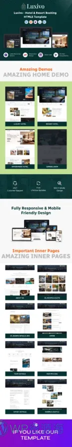 Luxivo 酒店预订 HTML5 模板插图1-WP资源海 docs