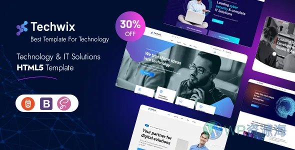 Techwix-科技与IT解决方案模板插图-WP资源海 Techwix-科技与IT解决方案模板