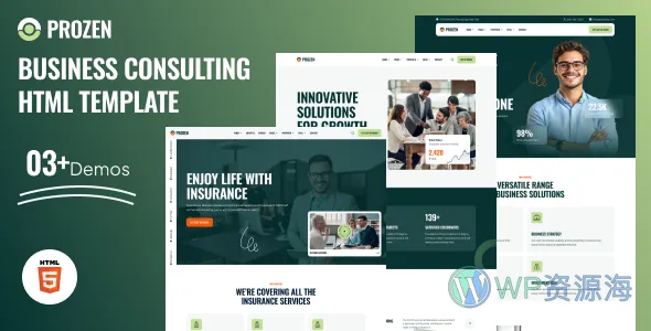 Prozen 商业咨询 HTML 模板插图-WP资源海 Prozen 商业咨询 HTML 模板