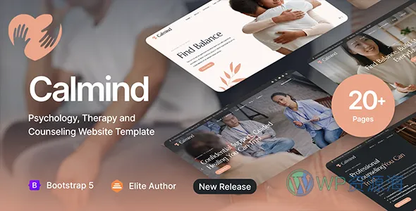 Calmind 心理学咨询网站模板插图-WP资源海 Calmind 心理学咨询网站模板