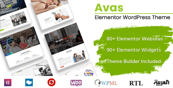 Avas-Elementor 多用途 WordPress 主题