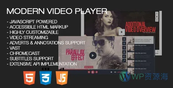 Modern Video Player for WordPress WordPress 插件插图1-WP资源海 demo