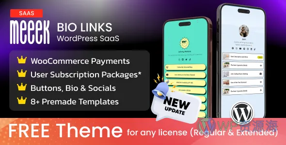 Meeek-Link in Bio SaaS WordPress 插件插图-WP资源海 Meeek