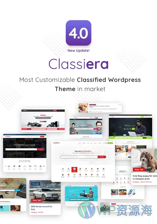 Classiera-分类信息 WordPress 主题插图2-WP资源海 Classiera is Biggest Classified WordPress Theme