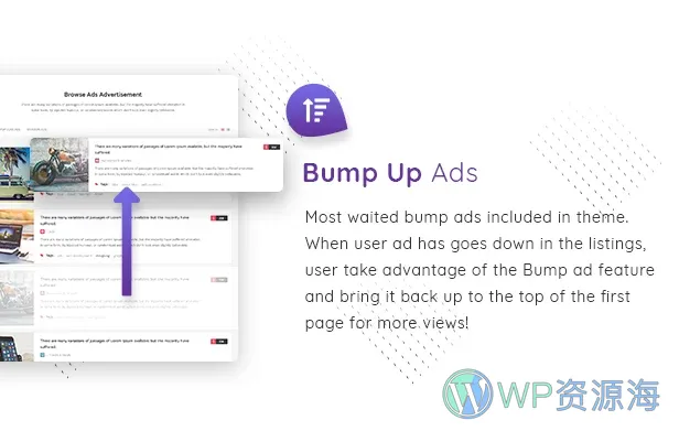 Classiera-分类信息 WordPress 主题插图6-WP资源海 Bump Up classified Ads
