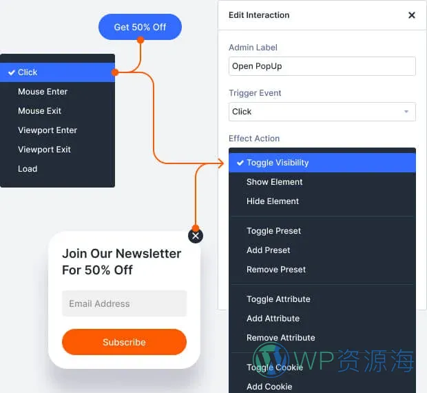 Divi 5 即将发布:页面构建器的下一次进化插图6-WP资源海 Interaction Builder