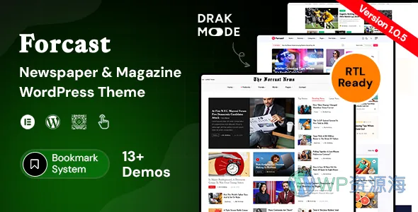 Forcast-WordPress 新闻杂志主题插图-WP资源海 Forcast-WordPress 新闻杂志主题