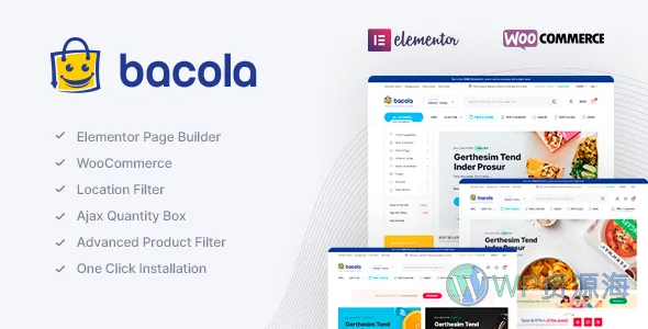 Bacola—杂货商城与有机食品 WordPress 电商主题插图-WP资源海 Bacola—杂货商城与有机食品 WordPress 电商主题