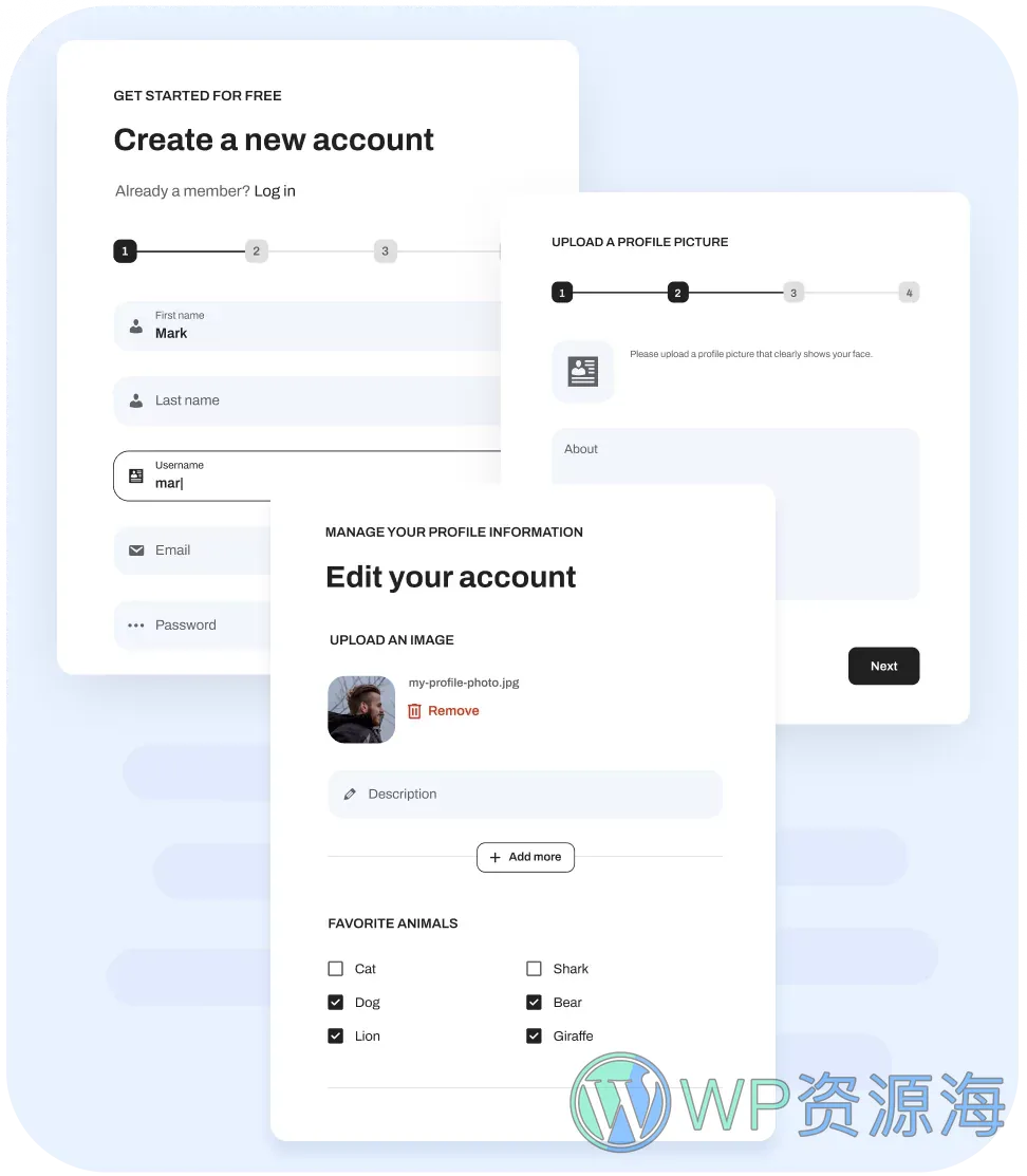 Profile Builder Pro 前端表单 WordPress 插件插图-WP资源海 Profile Builder Pro 前端表单 WordPress 插件