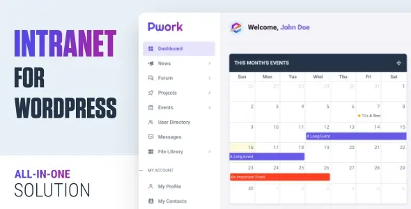 Pwork 企业内联网 WordPress 插件