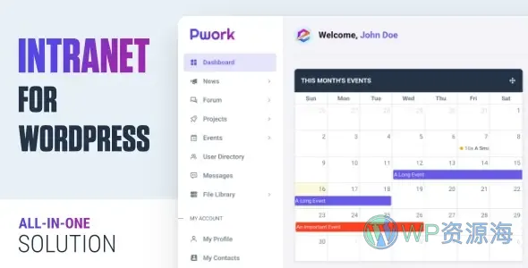 Pwork 企业内联网 WordPress 插件插图-WP资源海 Pwork 企业内联网 WordPress 插件