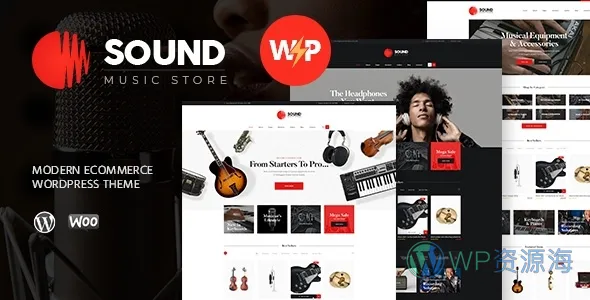 Sound 音乐乐器商城 WordPress 主题插图-WP资源海 Sound 音乐乐器商城 WordPress 主题