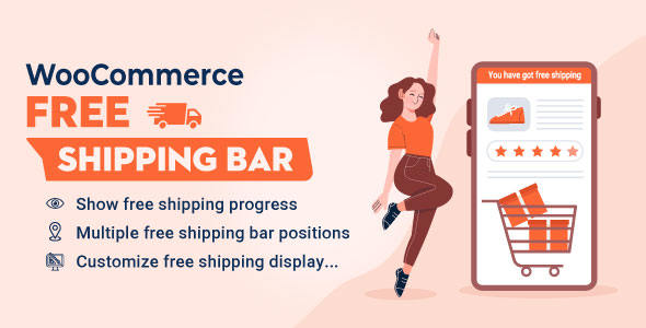 WooCommerce Free Shipping Bar 提升平均订单价值