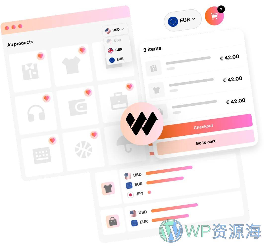 Woobewoo Woocurrency Pro-WooCommerce 货币自动切换插件插图-WP资源海 Woobewoo Woocurrency Pro-WooCommerce 货币自动切换插件