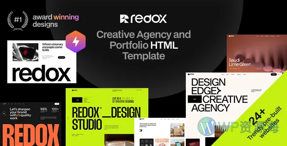Redox Creative Agency Portfolio HTML Template 模板插图-WP资源海 Redox Creative Agency Portfolio HTML Template 模板