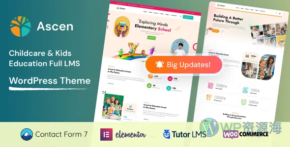 Ascen 托育与儿童教育 LMS WordPress 主题插图-WP资源海 Ascen Childcare 与 Kids Education LMS WordPress 主题