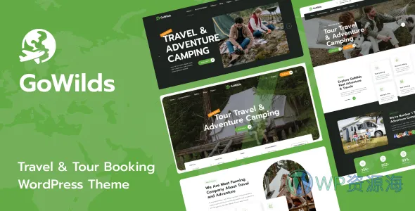 Gowilds 旅行与旅游预订 WordPress 主题插图-WP资源海 Gowilds Travel 与 Tour Booking WordPress 主题