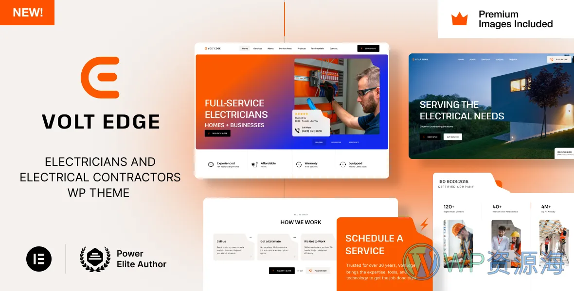 VoltEdge 电气维修 WordPress 主题插图-WP资源海 落地页 WordPress 主题