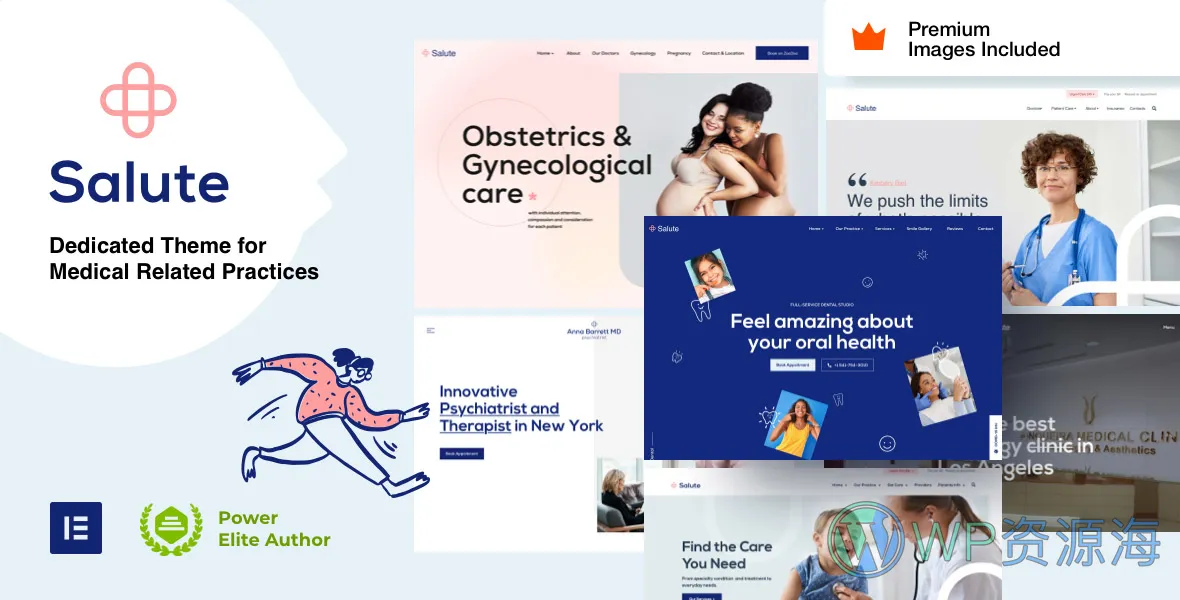 Salute–医疗行业 WordPress 多用途主题插图-WP资源海 Salute–医疗行业 WordPress 多用途主题