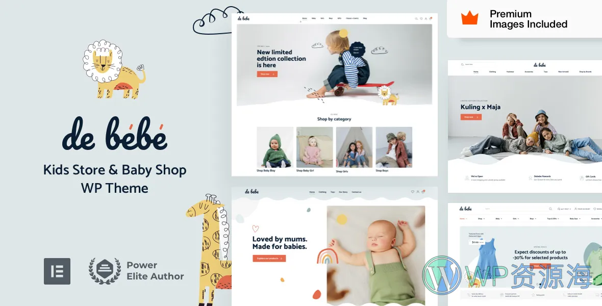 DeBebe – 童装与母婴用品商店 WordPress 主题插图-WP资源海 Debebe Kids Clothing Store eCommerce 核心定位与适用场景 WordPress 主题