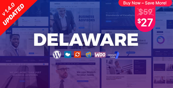 Delaware 咨询顾问 and Finance WordPress 主题