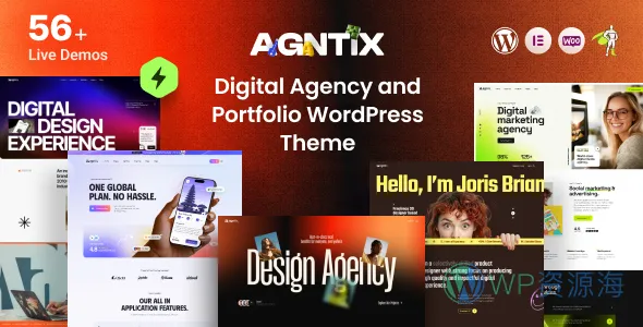 Agntix 数字机构与创意作品集 WordPress 主题插图-WP资源海 Agntix 数字机构与创意作品集 WordPress 主题