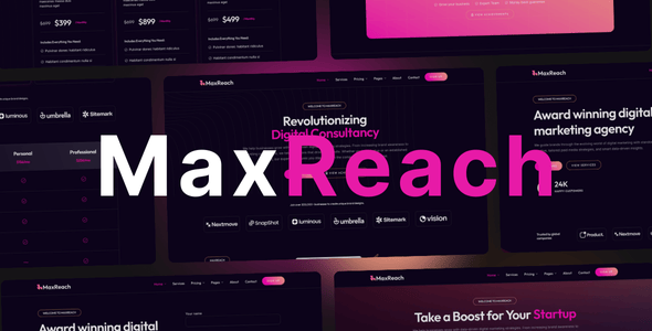 MaxReach SEO 与数字营销 WordPress 主题