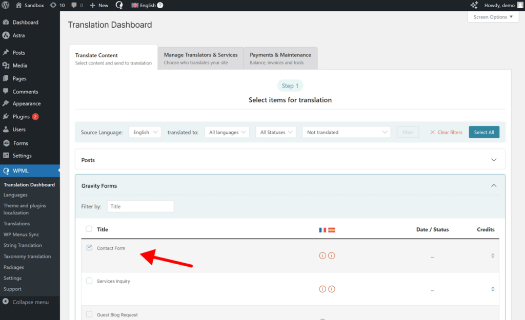 WPML Gravity Forms Multilingual 扩展 WordPress 插件