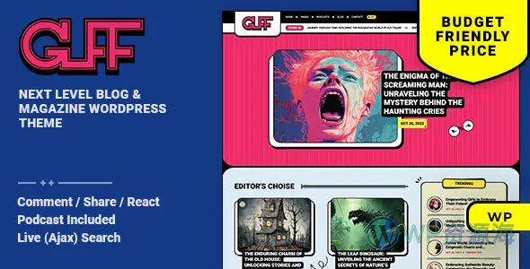 Guff 个人博客 WordPress 主题插图-WP资源海 Guff 个人博客 WordPress 主题