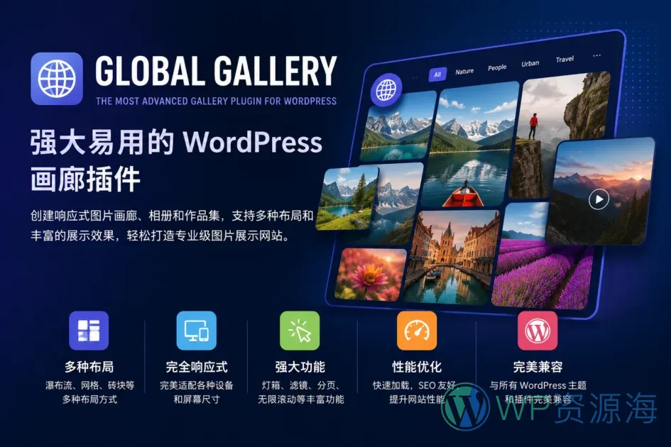 Global Gallery–WordPress 图片画廊插件插图-WP资源海 Global Gallery–WordPress 图片画廊插件