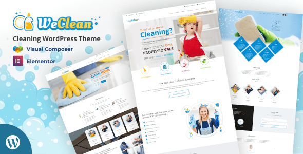 We Clean Cleaning 家政保洁 / 住家保姆 / 育儿嫂 WordPress 主题