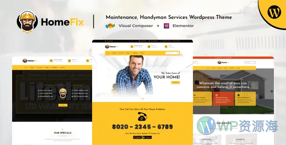 Home Fix-多功能家居维修 WordPress 主题插图-WP资源海 Home Fix-多功能家居维修 WordPress 主题