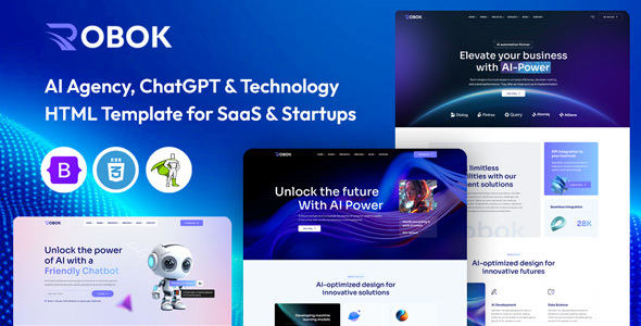 Robok AI 代理科技前端模板