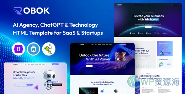 Robok AI 代理科技前端模板插图-WP资源海 Robok AI 代理科技前端模板