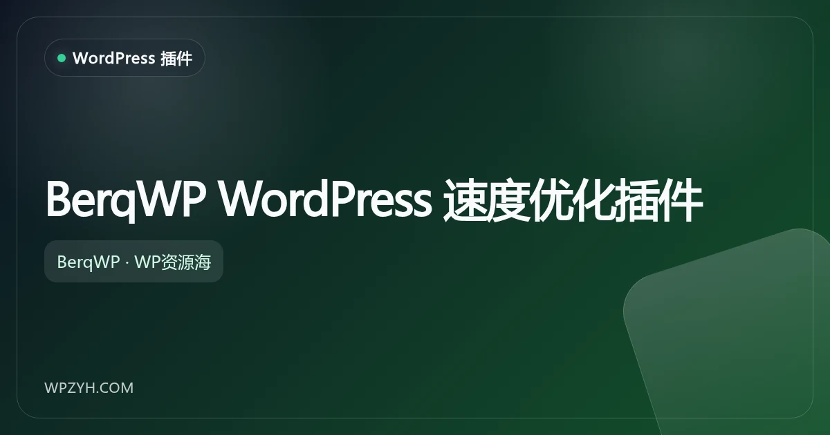 BerqWP WordPress 速度优化插件