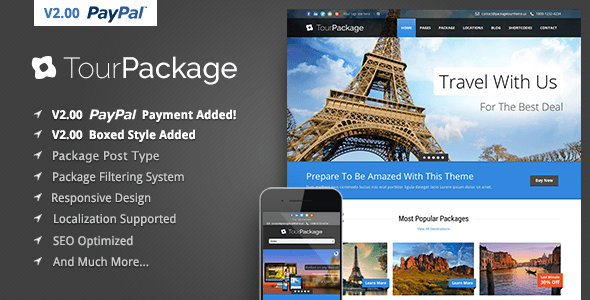 Tour Package 旅游预订 WordPress 主题