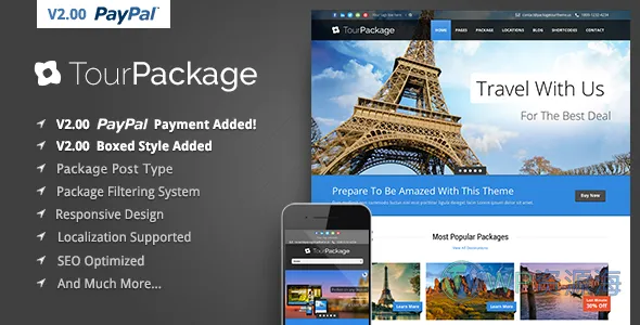 Tour Package 旅游预订 WordPress 主题插图-WP资源海 Tour Package 旅行/Tour WordPress 主题