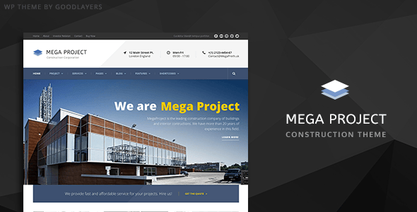 Mega Project 建筑施工 WordPress 主题