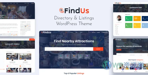 Findus 目录与列表 WordPress 主题插图-WP资源海 Findus 目录与列表 WordPress 主题