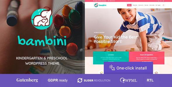 Bambini-幼儿园与托儿所 WordPress 主题