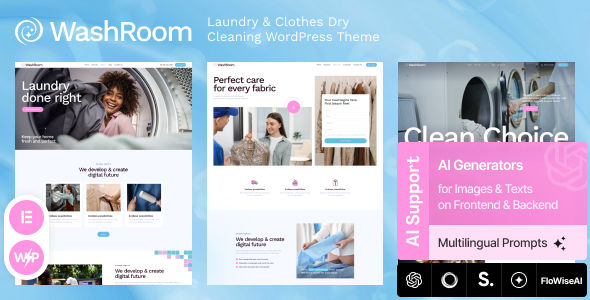 Washroom-洗衣干洗行业 WordPress 主题