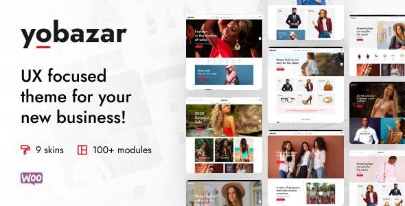 Intro Page Yobazar-Elementor 时尚电商 WordPress 主题