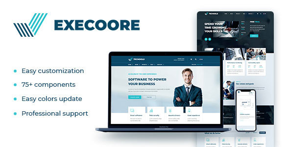 Execoore 金融科技 WordPress 主题