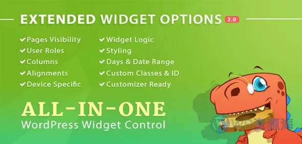 Widget Options Extended 页面级显示控制 WordPress 插件插图-WP资源海 Widget Options Extended 页面级显示控制 WordPress 插件