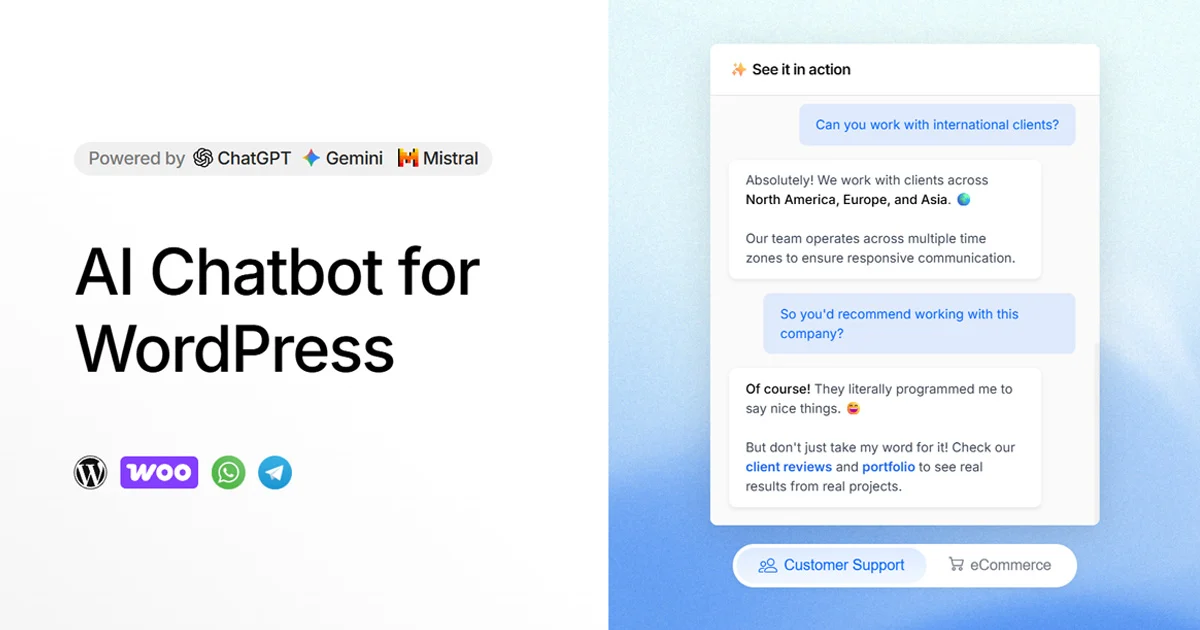 PurioChat AI 聊天与站内搜索 WordPress 插件