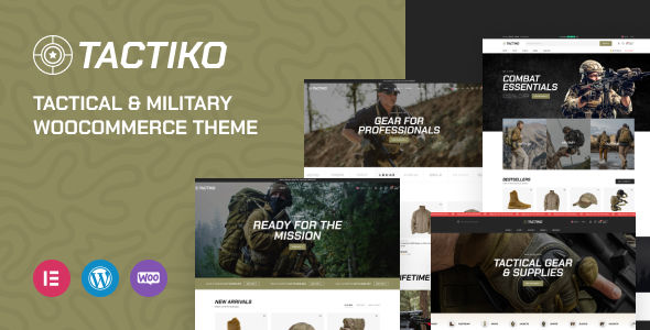 Tactiko 战术与军事用品商店 WordPress 主题